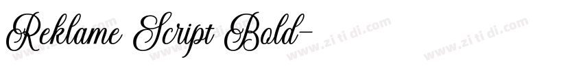 Reklame Script Bold字体转换